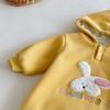 Winter 2025 Baby Fleece Cartoon Romper - Cute Embroidered Rabbit Newborn Jumpsuit