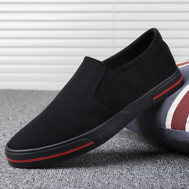 New Spring Canvas Shoes for Men Lazy Men Korean Style Casual Old Beijing Shoes for Men
