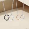 Mobius Ring Couple Necklace Female Collarbone Light Luxury Niche Pendant Birthday Gift for Male Girlfriend