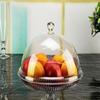 European Style Transparent High-Foot Cake & Fruit Serving Platter with Optional Lid