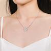 Moissanite Necklace for Women Marquise Cut Butterfly Lab Diamond Chain Adjustable Sterling Silver Pendant Jewelry