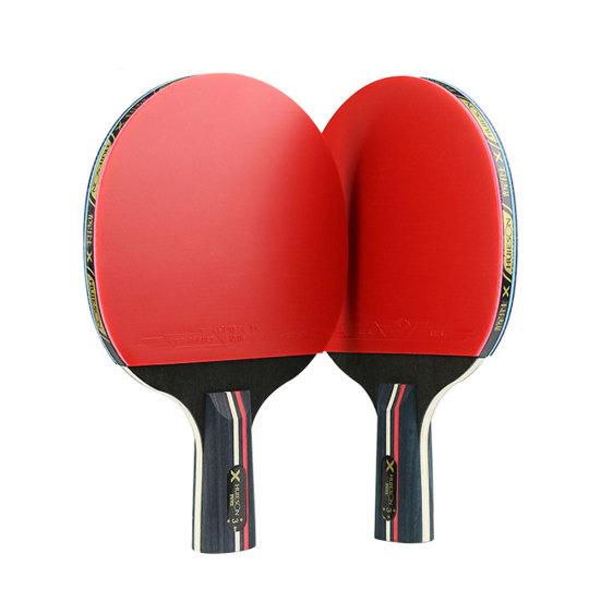 2Pcs Professional Table Tennis Beginner Wood Racket Set Sports Ping Pong Bat