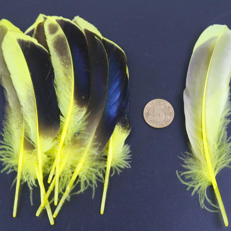 50Pcsdiy Feather Natural Duck Feather Duck Green Feather Jewelry Accessories Craft Decorative Feather Material