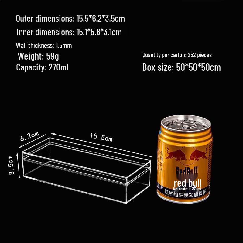 Clear Acrylic Rectangular Gift Box for Tea and Party Souvenirs
