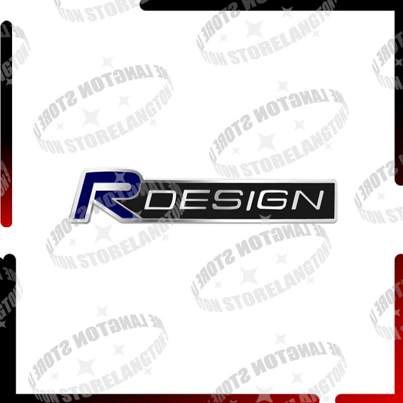 Metal Car Body R Design Grille Emblem Badge 3D Sticker Tail Decals For Volvo XC90 XC40 S60 XC60 V50 V40 V60 V70 S80 S40 C30 S60