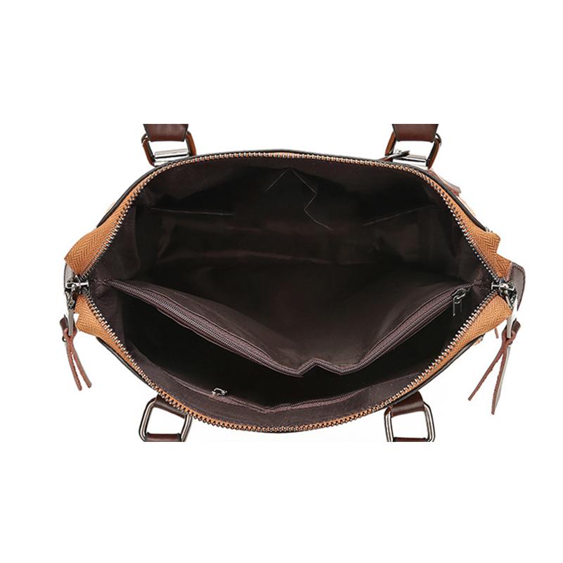 Vintage Handbag Women PU Leather Tassel Top-handle Bag Fashion Lady Tote Luxury Large Capacity Shoulder Bag