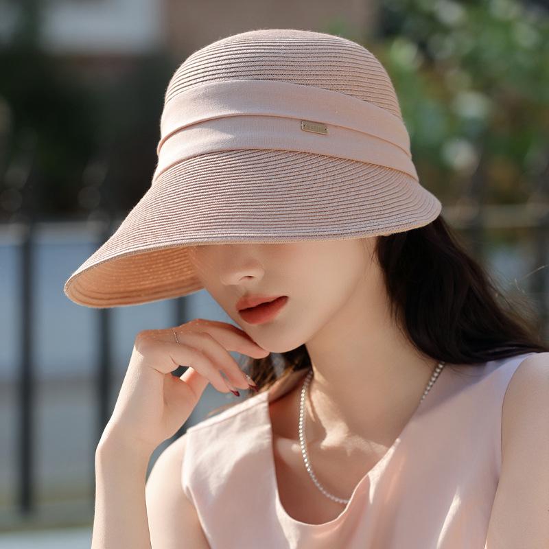

Summer new hat women s high-end raffia hat travel sunscreen sun hat beach sun hat average size
