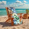 1Pc Five Dragons Moon Beach Towel Quick Dry Multiuse For Beach Pool Gym Yoga Home Travel Christmas Halloween Xmas Gift G1214