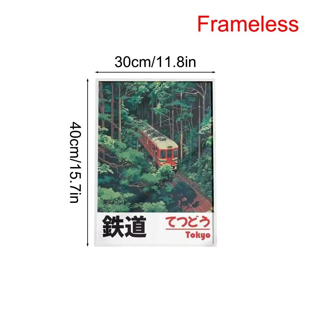 Modern Vintage Print Japanese Landscape Canvas Canvas Printing Anime Railway Wall Art Art Poster Home Decor