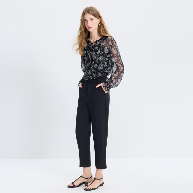 Sancai Women's Straight Leg Cropped Pants