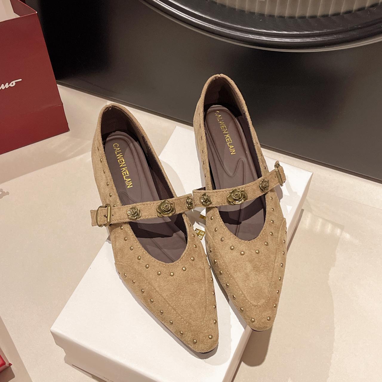 

Fashion Fashion New Women s Designer Pointy French Sexy High Heels Fashion Female Bow Mueller Shoes Flat Single Shoes Loafers 35