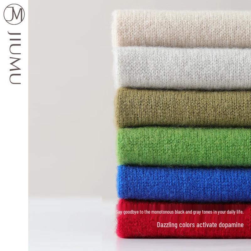 Pure Wool Knit Cross Scarf for Women
