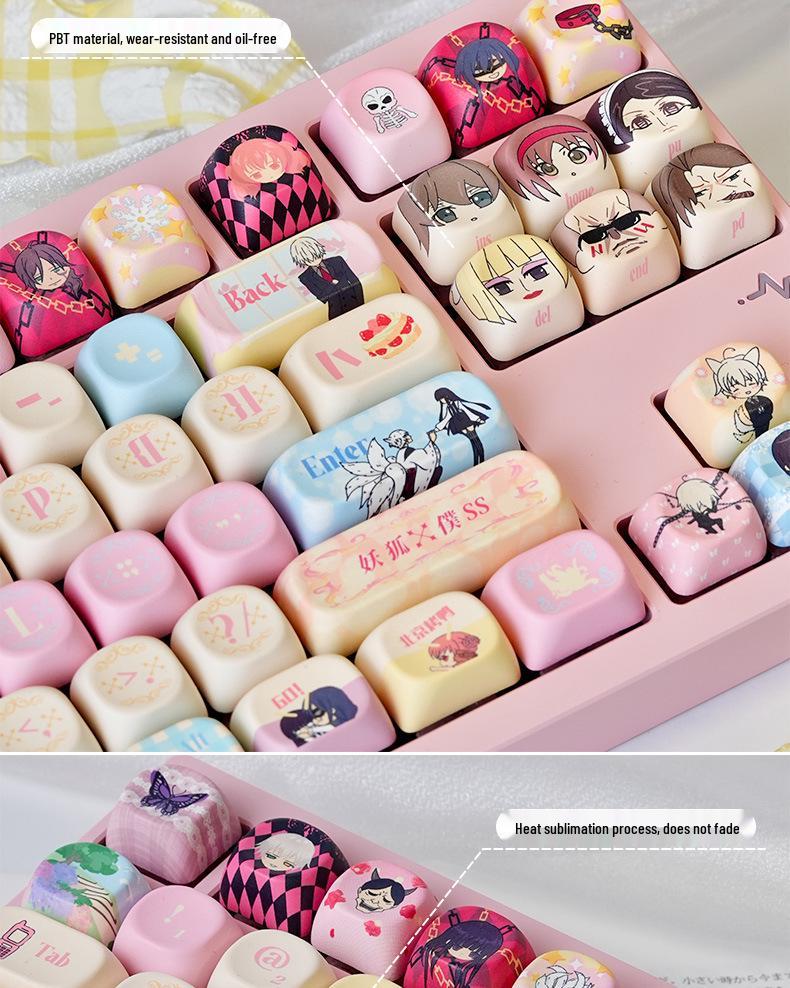Dye-Sublimation PBT Fox Spirit MOA Keycap - Cute, Customizable, Compatible with Woting Keyboards