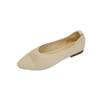 Flat-soled Single Shoes Women's 2025 Spring and Summer Pointed-tip Knitted Hollowed-out Breathable Doudou Shoes Soft-soled One-pedal Flying-woven Ma