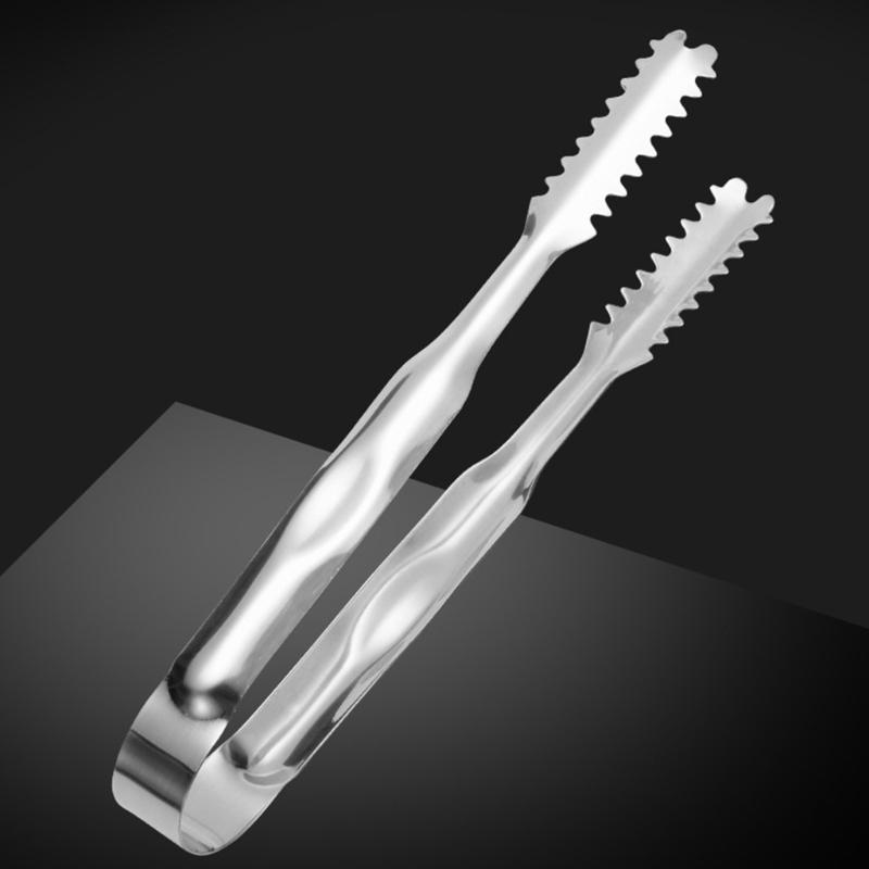 Stainless Steel Ice Tongs Non-Stick Bread Tongs Serving Tongs with Teeth Bar Sugar Ice Tongs Bar Kitchen Serving Tongs