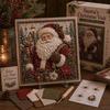 3D Christmas Snowman Fabric Poke Art DIY Kit Handmade DIY Fabric Poke Art Kit For Adults Beginner Friendly Vintage Xmas DIY Kit