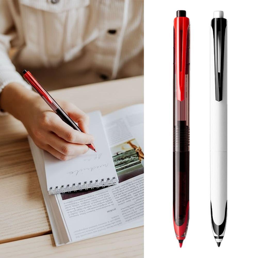 Durable Black/Red Ink Gel Pen 0.5mm Tip Press Type Sign Pen Quick Drying Ballpoint Pen Back To School Gift