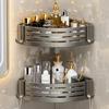 Corner Shower Shelf with Suction Cups 1-Pack Stainless Steel No-Drill Anti-Rust for Easy Bathroom Organization