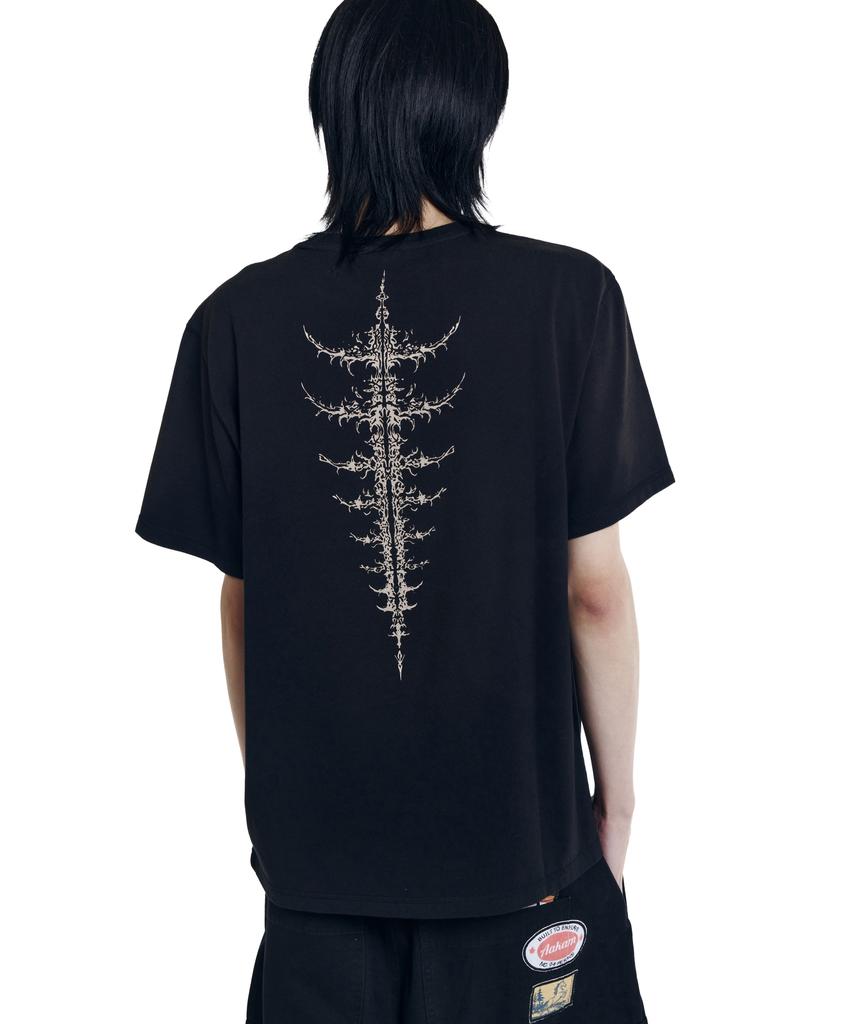 AAKAM Dirty Spray Bone Half Top (Black)