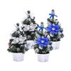 2pcs 20Cm Exquisite Mini Christmas Tree Decor Silver Desktop Xmas Tree Holiday Party Home Decoration Gift For Adults