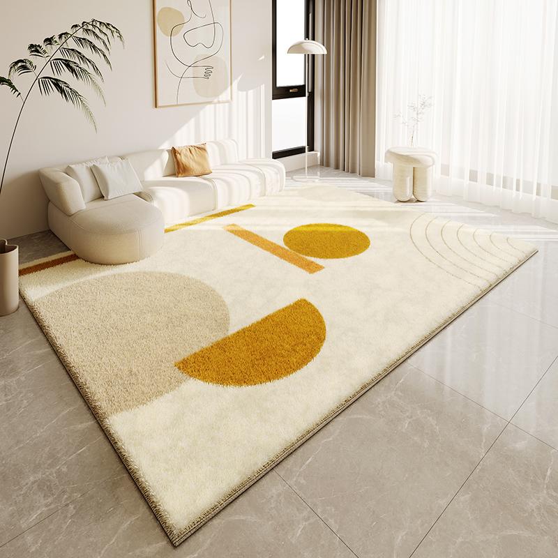 Cream Style Carpets for Living Room Light Luxury Bedroom Decor Carpet Fluffy Soft Cloakroom Plush Rug Home Washable Thicken Mat