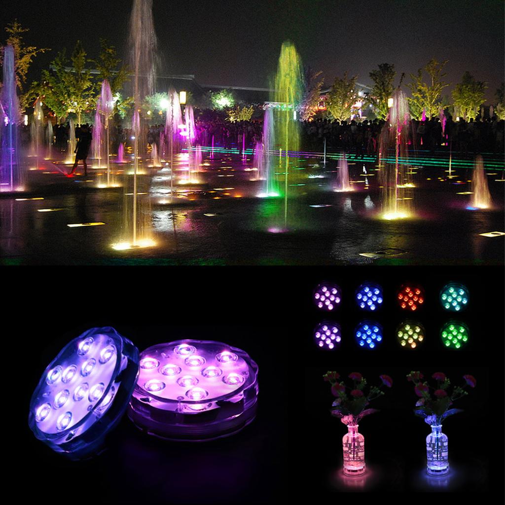 Submersible LED Lights RGB Waterproof IP65 Underwater Lamps with Remote Control