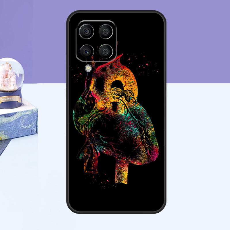 Human Heart Brain Lungs Case For Samsung Galaxy M52 M32 M12 M21 M15 M55 M56 M36 M16 M06 M13 M33 M53 M14 M34 M54 M31