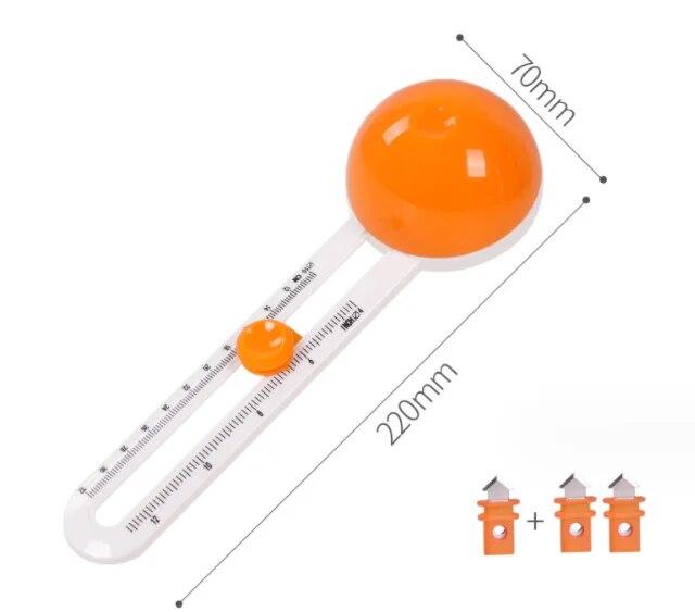 

Круглый резак круглый резак для бумаги многофункциональный резак для бумаги художественные работы ученики DIY справочник поздравительная открытка изготовление круглый калибр 22x7cm оранжевый