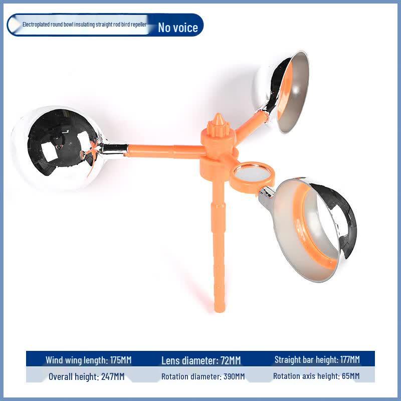 Andatong Solar Wind Bird Repellent with Flashing Mirror