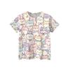 Children's Printed Round Neck Short Sleeved Casual T-shirt
