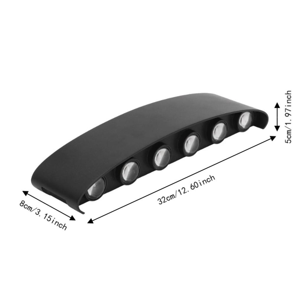 Warm White Light LED Wall Light 12 Lamp Beads Wall Sconce Rainsafe Wall Light Balcony