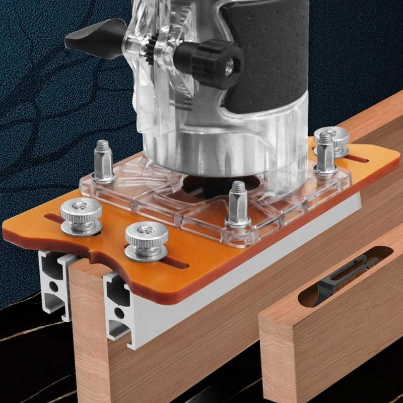2'si 1 arada Ahşap Freze Tabanı Ahşap Düzeltici Freze Alet Tabanı Alüminyum Ahşap Avuç İçi Freze Tabanı Freze Yuvası Braketi 65mm için