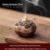 Xiangyun Copper Aromatherapy Incense Burner - Hollow Lotus Design, Three-Legged with Porous Baolian Lantern and Boshan Style.