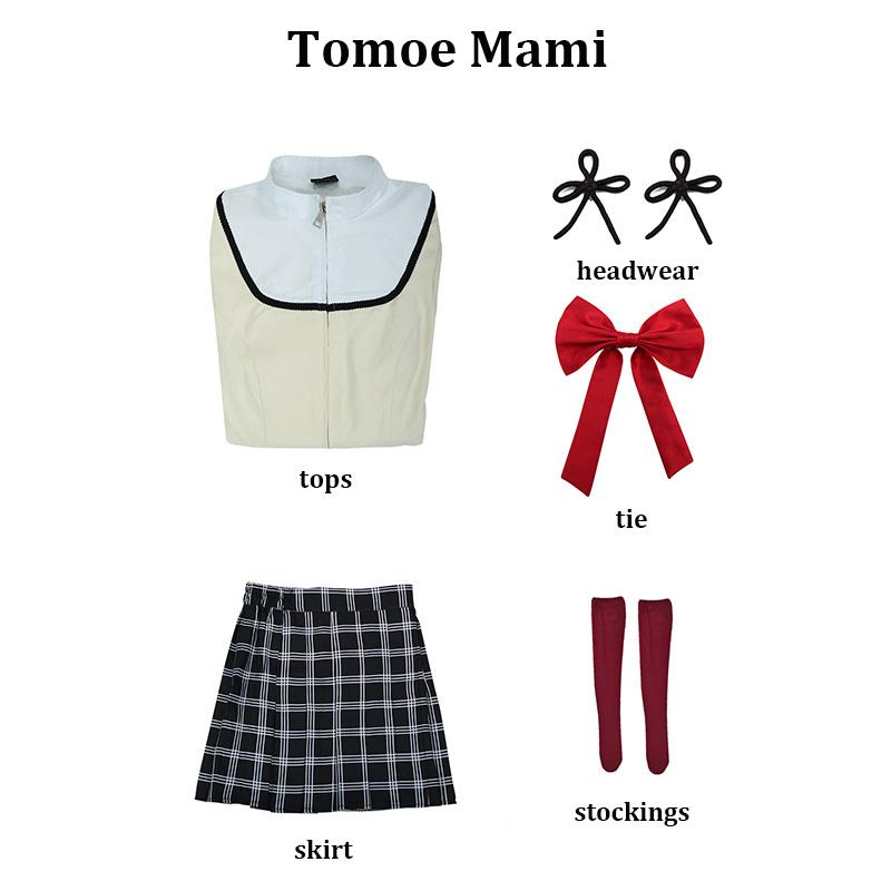 Kaname Madoka Akemi Homura Miki Sayaka Sakura Kyouko Tomoe Mami Cosplay Puella Magi Madoka Magica Kostuum Schooluniformen Outfit M white