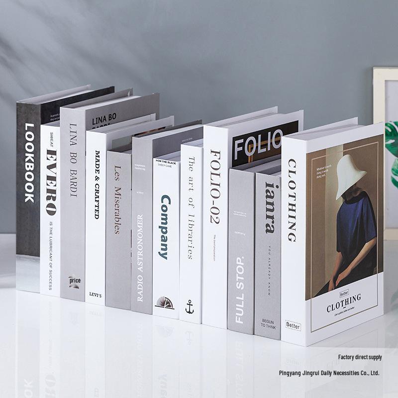 Minimalist Faux Book Decor for Living Room Display