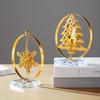 1PC Scandinavian Christmas Tree Elk Ornament Metal Decoration Home Living Room Office Christmas