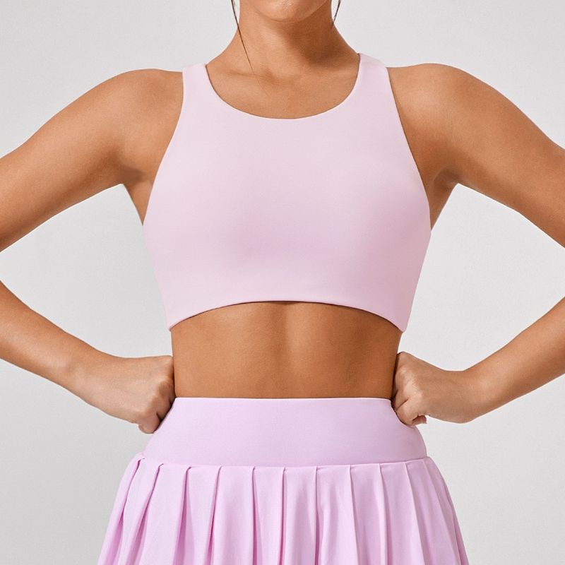 Fashion Yoga Intimates Women's Anti-Shock and Anti-SAG Sports Bra Running Beauty Back Push-up Workout Medium High-Strength Vest