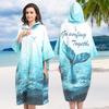 Quick-Dry Surf & Dive Change Robe: Zippered, Absorbent Beach Towel Poncho