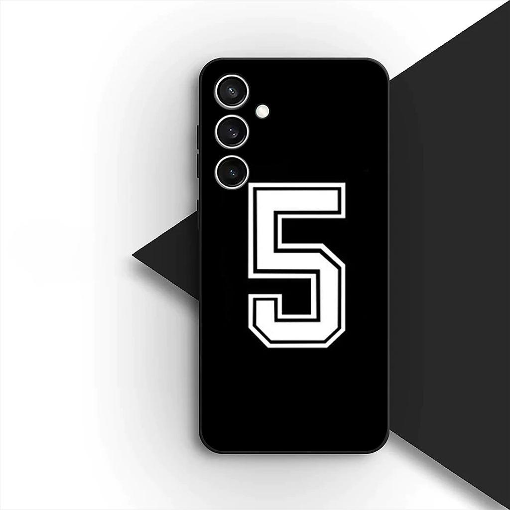 for Samsung Galaxy A35 A36 A55 A26 A05 A06 A14 A50 A51 A53 A54 A12 A13 A23 Phone Case Poster No7 Soccer No 5 7 Football No5
