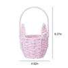 Easter Cute Rabbit Ears Basket Multi-Purpose Creative Storage Bin Paper Rope Flower Basket for Camping Holiday Home Decor