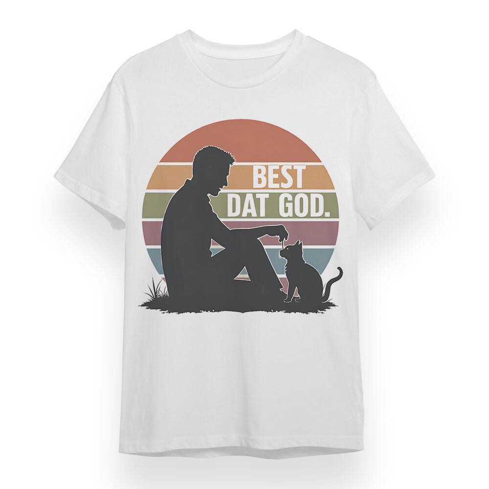

Men s Classic T-shirt With Best Dat God Unisex White 100% Cotton Plus Size Tee 3XL