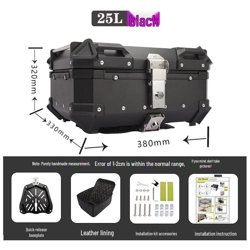 Quick-Release Waterproof Motorcycle Aluminum Tail & Side Boxes (28L-100L)