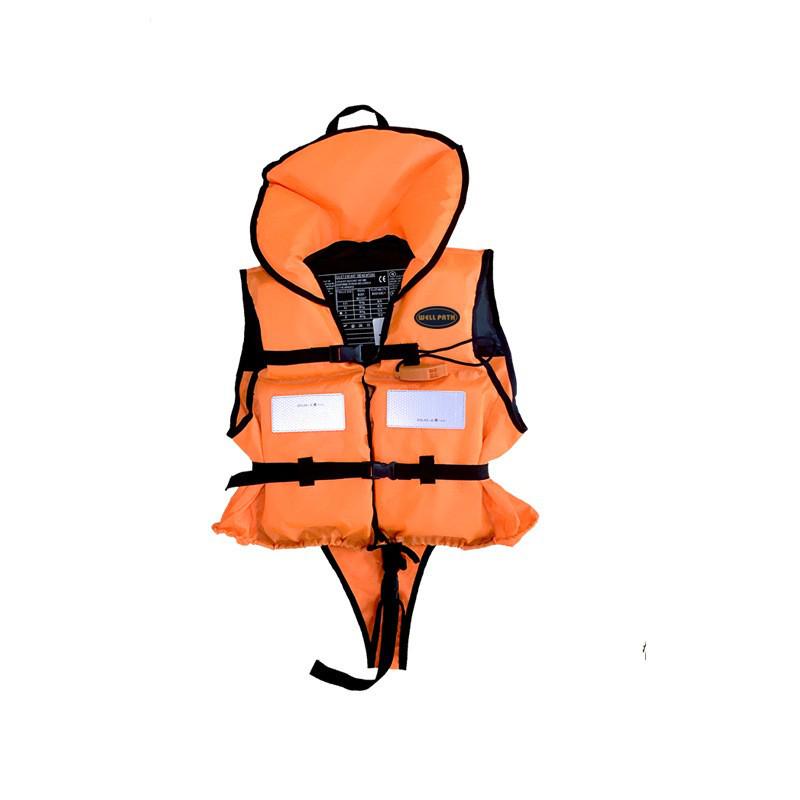 

Kids Life Jacket with Neck Protector, High Buoyancy Vest, Whistle-Equipped, Inflatable-Free Design for Boys and Girls. Medium помаранчевий