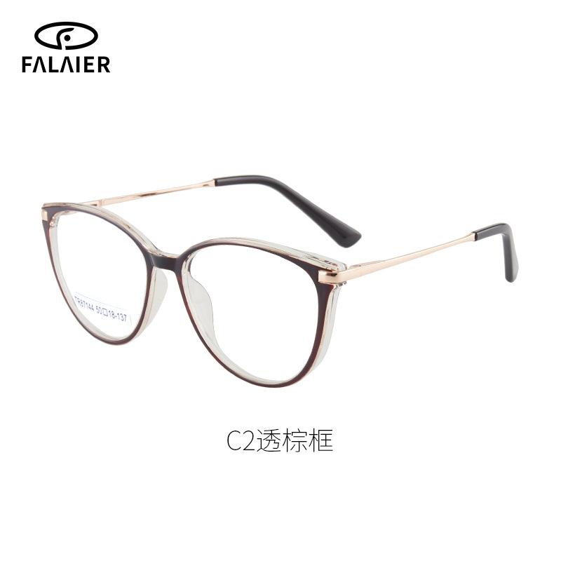 

87135 Оправа для очков, Круглая оправа «кошачий глаз», Оправа для очков с защитой от синего света, В линзы можно установить очки для коррекции близорукости. anti-blue lens