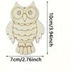 20/30/40 Owl wood Cut pieces, DIY handicrafts, blank wooden ornaments with holes Party decorations, holiday gift decorations