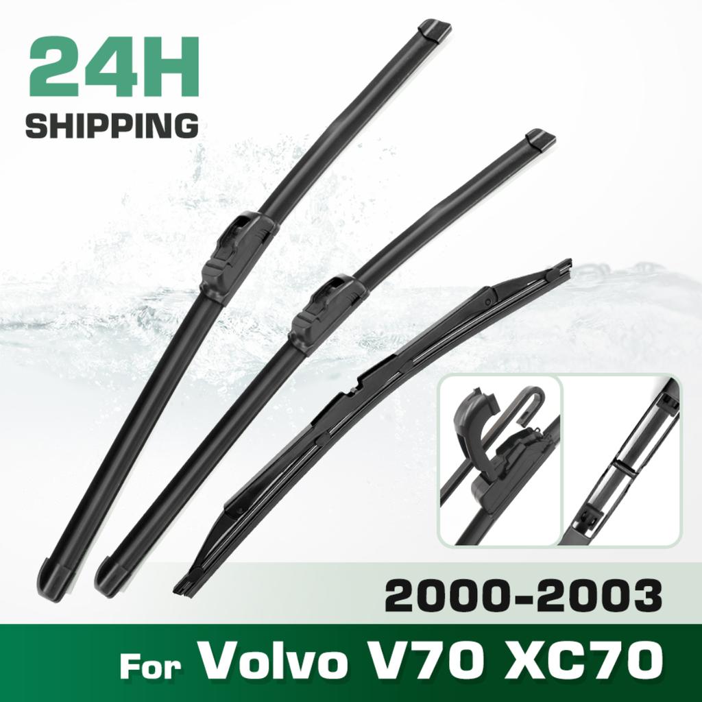 For Volvo XC70 2003 Wiper Front & Rear Wiper Blades Windshield Windscreen Window Brushes 24"+21"+16