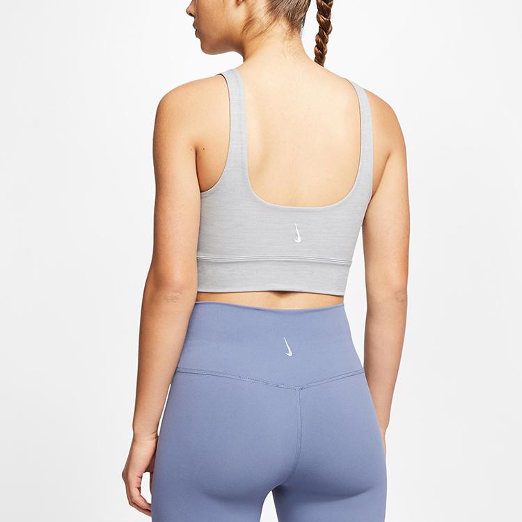 Nike Yoga Luxe Short Yoga Tank Women tops Light-Gray CV0577-073