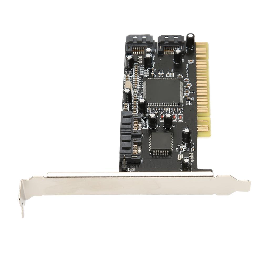 PCI to 4 Port SATA Card 4 Independent Serial ATA Channels 1.5Gbps Transfer PCI SATA Controller for