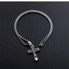 AIKS Jewelry Brand Necklace Titanium Stainless Steel Silver Jesus Cross Crucifix Necklace Hawaiian Men's Men's