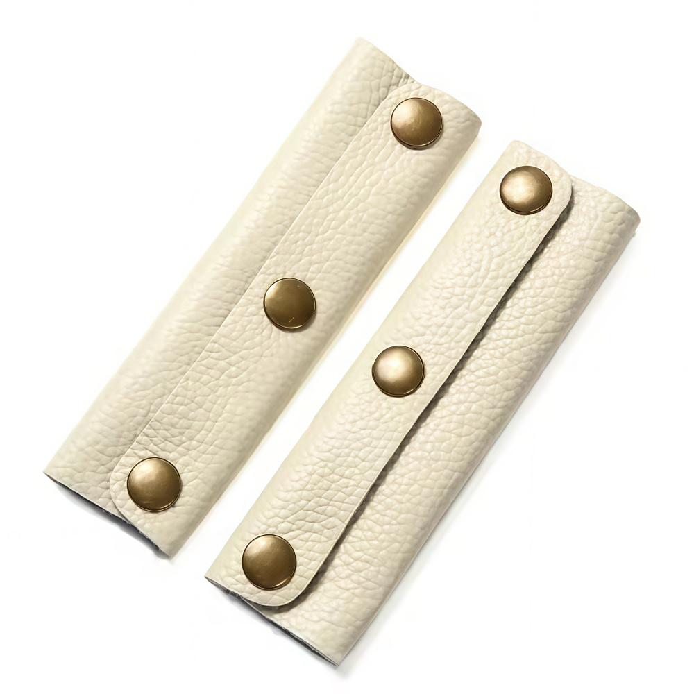 2PCS DIY Pu Bags Handle with Rivets Anti-stroke Durable Handle for Handbag Shoulder Bag Straps Pad Grip Decompression Strap